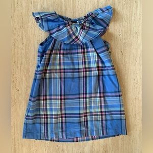 tea Collection Blue Plaid Dress, 3T